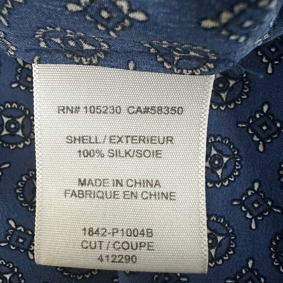 Joie Blue Silk Pant. Size M. EUC. - Picture 3 of 6